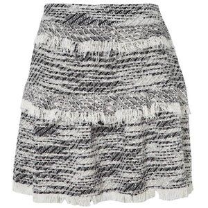 IRO Jorgina tweed ruffle mini skirt